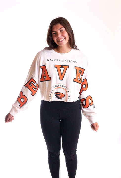Oregon State Phipps Split Cropped Longsleeve